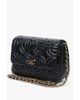 Фото вещи Сумка на ланцюжку шкіряна чорна Estro ER00112088