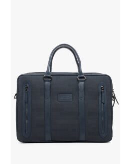 Фото вещи Сумка тоут шкіряна синя Estro ER00111872