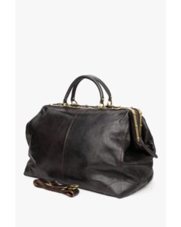 Фото вещи Дорожній саквояж шкіряний коричневий ER00110012