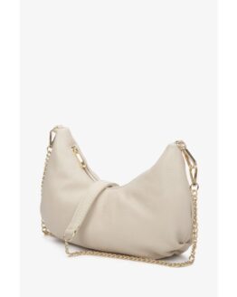 Фото вещи Сумка-півмісяць шкіряна молочна Estro ER00111944
